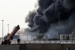 آتش بندرشهید رجایی مهار شد